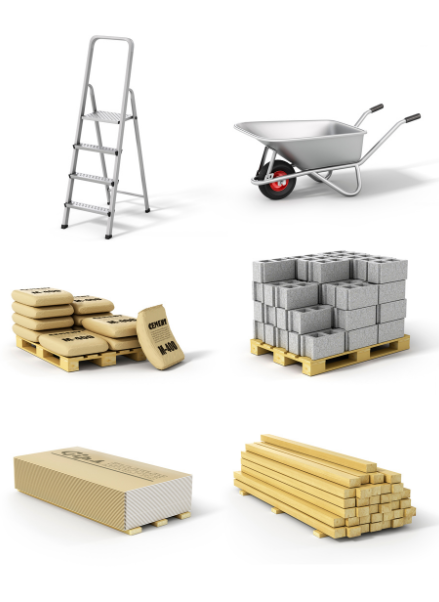 Materiales y herramientas básicos para la construcción en obra